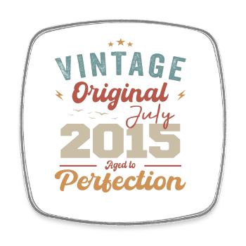Juillet 2015 Anniversaire Juillet 2015 Original 2015 Juillet - Magnet carré - blanc - Devant