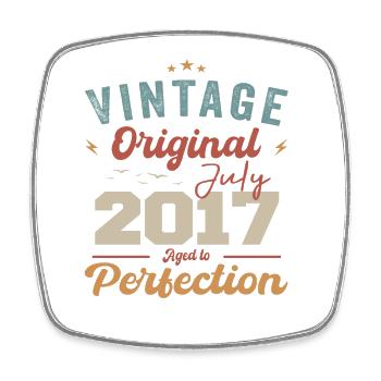 July 2017 Birthday July 2017 Original 2017 July - Square fridge magnet - white - Front