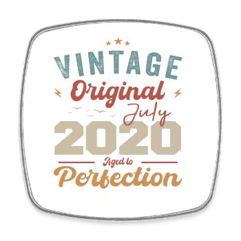 Juillet 2020 Anniversaire Juillet 2020 Original 2020 Juillet - Magnet carré - blanc - Devant