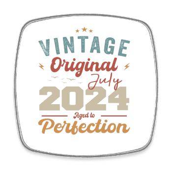 July 2024 Birthday July 2024 Original 2024 July - Square fridge magnet - white - Front