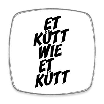 Köln Et Kütt Wie Et Kütt Kölner Grundgesetz Kölsch - Viereckiger Kühlschrankmagnet - Weiß - Vorne
