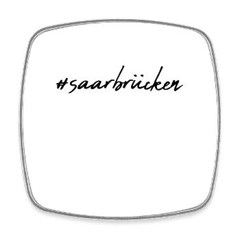 Sarrebruck - Magnet carré - blanc - Devant