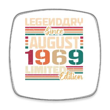 1969 August Geburtstag Legende August 1969 - Viereckiger Kühlschrankmagnet - Weiß - Vorne