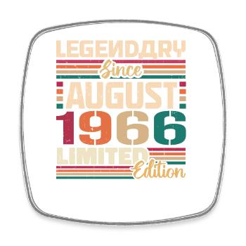 1966 August Birthday Legend August 1966 - Square fridge magnet - white - Front
