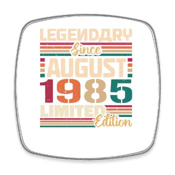 1985 Août Légende de l’anniversaire Août 1985 - Magnet carré - blanc - Devant