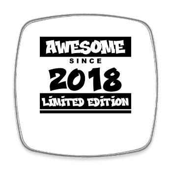2018 - Vintage 2018 - Fantastic since 2018 - Square fridge magnet - white - Front