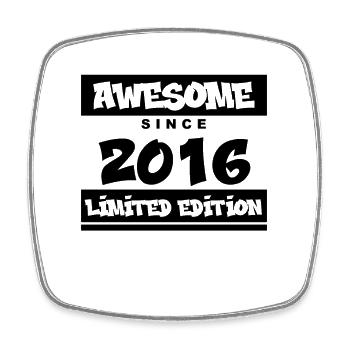 2016 - Vintage 2016 - Fantastic since 2016 - Square fridge magnet - white - Front