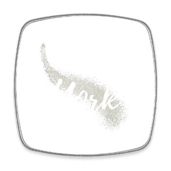 Motivierende New York Skyline Schriftart - Viereckiger Kühlschrankmagnet - Weiß - Vorne