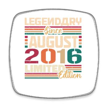 2016 Août Anniversaire Légende Août 2016 - Magnet carré - blanc - Devant