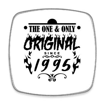 1995 - Year of construction 1995 - Born 1995 - Square fridge magnet - white - Front