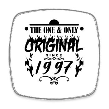 1997 - Year of construction 1997 - Year of construction 1997 - Square fridge magnet - white - Front
