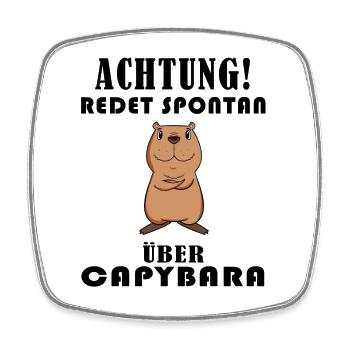 Capybara Wasserschwein Capybaras - Viereckiger Kühlschrankmagnet - Weiß - Vorne