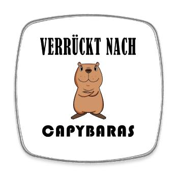Capybara Wasserschwein Capybaras - Viereckiger Kühlschrankmagnet - Weiß - Vorne
