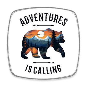 Bear Mountains Camping Randonnée en montagne Randonnée nature - Magnet carré - blanc - Devant
