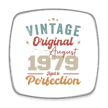 Août 1979 Vintage Vintage Anniversaire Rétro - Magnet carré - blanc - Devant