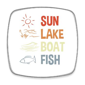 Fischer Spruch - Square fridge magnet - white - Front