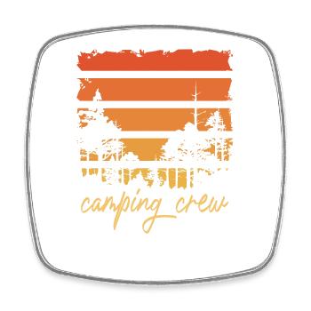 Equipe Camping Tente Aventure Camp Nature Camper Team - Magnet carré - blanc - Devant
