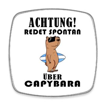 Capybara Wasserschwein Capybaras - Viereckiger Kühlschrankmagnet - Weiß - Vorne
