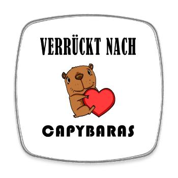 Capybara Wasserschwein Capybaras - Viereckiger Kühlschrankmagnet - Weiß - Vorne