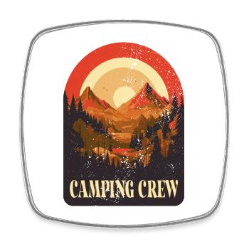 Equipe Camping Tente Aventure Camp Nature Camper Team - Magnet carré - blanc - Devant
