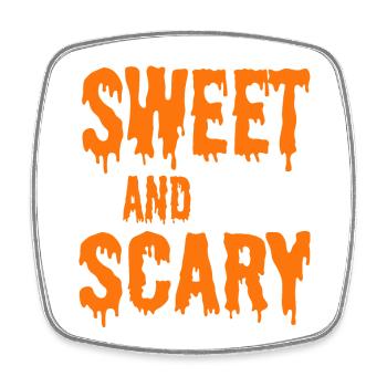 sweet and spooky - Square fridge magnet - white - Front