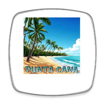 Summer vacation Punta Cana: Caribbean magic on - Square fridge magnet - white - Front