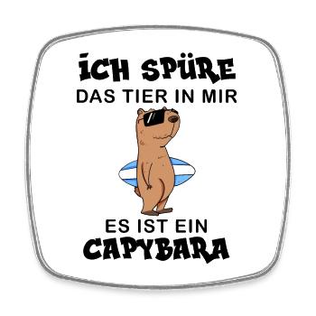 Capybara Wasserschwein Capybaras - Viereckiger Kühlschrankmagnet - Weiß - Vorne