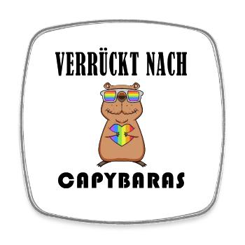 Capybara Wasserschwein Capybaras - Viereckiger Kühlschrankmagnet - Weiß - Vorne