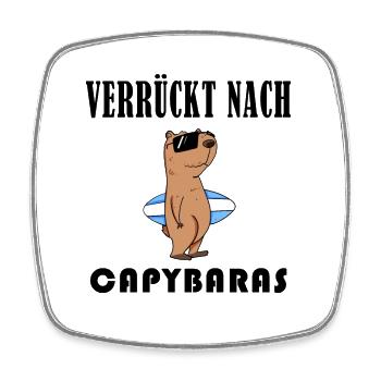 Capybara Wasserschwein Capybaras - Viereckiger Kühlschrankmagnet - Weiß - Vorne