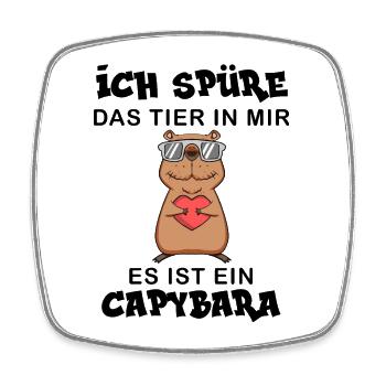 Capybara Wasserschwein Capybaras - Viereckiger Kühlschrankmagnet - Weiß - Vorne