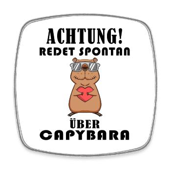 Capybara Wasserschwein Capybaras - Viereckiger Kühlschrankmagnet - Weiß - Vorne