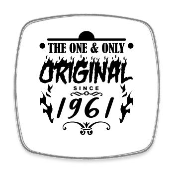 1961 - Born 1961 - Fantastic since 1961 - Square fridge magnet - white - Front