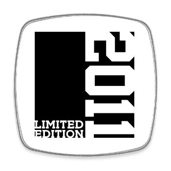 LIMITED EDITION 2011 15. GEBURTSTAG - Viereckiger Kühlschrankmagnet - Weiß - Vorne