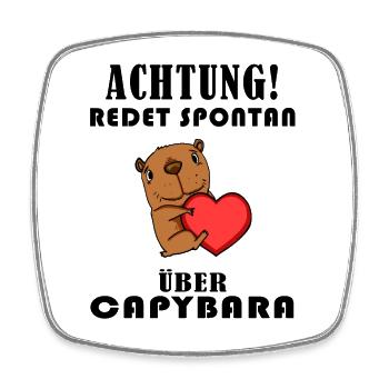 Capybara Spruch - Capybara Sprüche - Viereckiger Kühlschrankmagnet - Weiß - Vorne