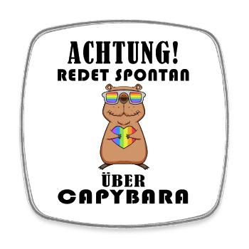 Capybara Wasserschwein Capybaras - Viereckiger Kühlschrankmagnet - Weiß - Vorne