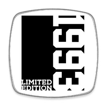 LIMITED EDITION 1993 33RD BIRTHDAY - Square fridge magnet - white - Front