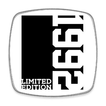 LIMITED EDITION 1992 34TH BIRTHDAY - Square fridge magnet - white - Front