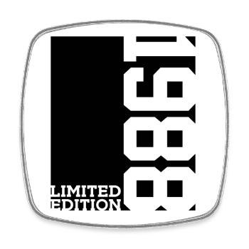 ÉDITION LIMITÉE 38E ANNIVERSAIRE 1988 - Magnet carré - blanc - Devant