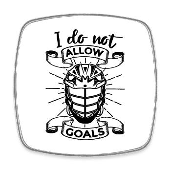 I don't allow goals - Square fridge magnet - white - Front