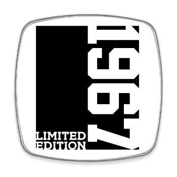 LIMITED EDITION 1967 59TH BIRTHDAY - Square fridge magnet - white - Front