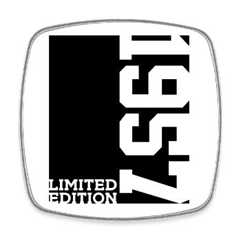 LIMITED EDITION 1957 69TH BIRTHDAY - Square fridge magnet - white - Front
