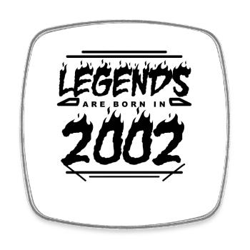 Legende 2002 - Jahrgang 2002 - Baujahr 2002 - Viereckiger Kühlschrankmagnet - Weiß - Vorne