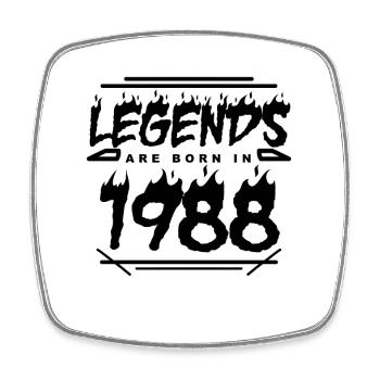 1988 - Born 1988 - Built in 1988 - Square fridge magnet - white - Front