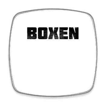 Boxen - Viereckiger Kühlschrankmagnet - Weiß - Vorne