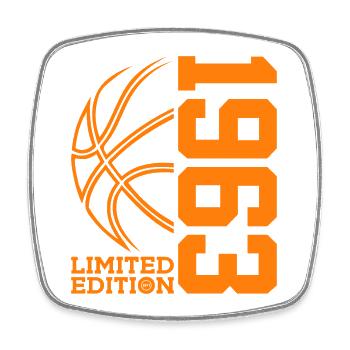 LIMITED EDITION 1963 BASKETBALL 63RD BIRTHDAY - Square fridge magnet - white - Front