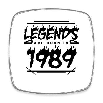 Legende 1989 - Jahrgang 1989 - Baujahr 1989 - Viereckiger Kühlschrankmagnet - Weiß - Vorne