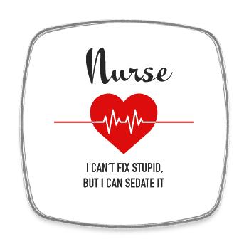 Nurse - Viereckiger Kühlschrankmagnet - Weiß - Vorne