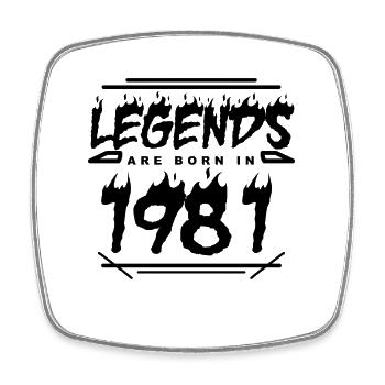 Legend 1981 - Born 1981 - Built in 1981 - Square fridge magnet - white - Front
