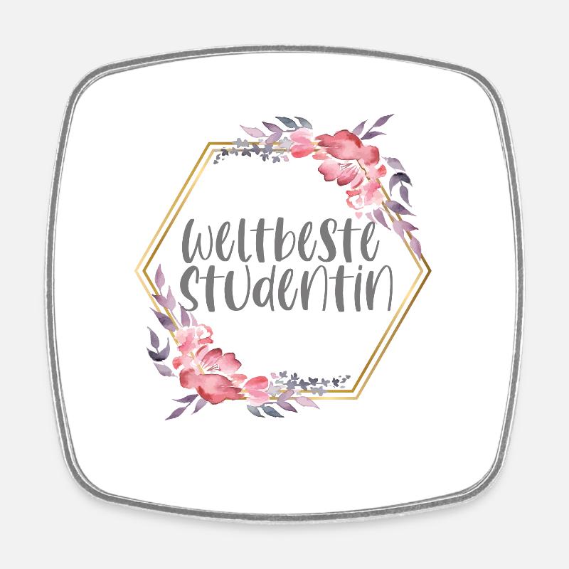 Studentin Studium Mädchen Lernen Geschenk - Viereckiger Kühlschrankmagnet - Weiß
