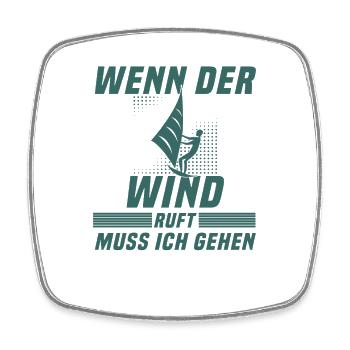 Kite surfen Spruch - Viereckiger Kühlschrankmagnet - Weiß - Vorne